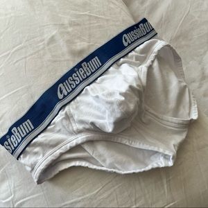 Aussiebum white briefs.